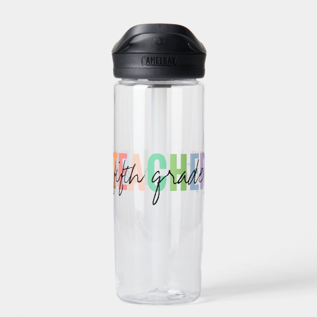 Fifth Grade Teacher  Water Bottle (Back)