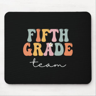 Fifth Grade Team Retro Groovy Vintage First Day Of Mouse Pad