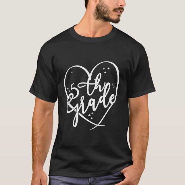 Fifth Grade Team Teacher Student 5Th Grade Heart T-Shirt (Front)