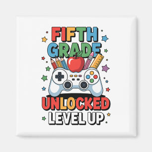 Fifth Grade Unlocked Level Up Video Game First Day Magnet