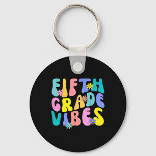 Fifth Grade Vibes - 5th Grade Team Retro 1st Day O Key Ring