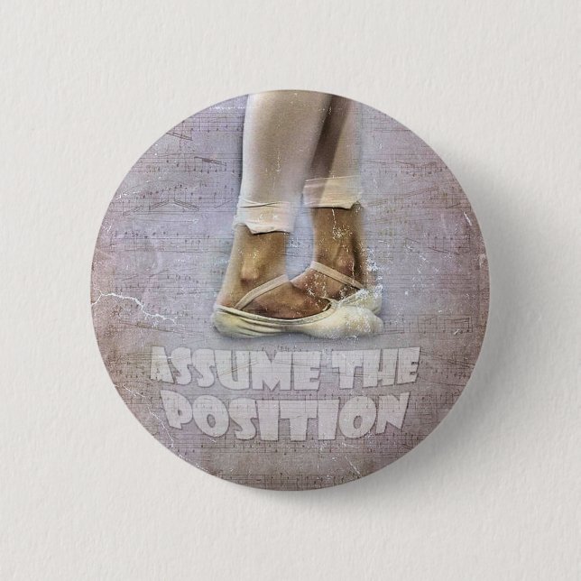 Fifth Position in Ballet 6 Cm Round Badge (Front)