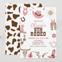 Fifth Rodeo Pink Western 5th Birthday