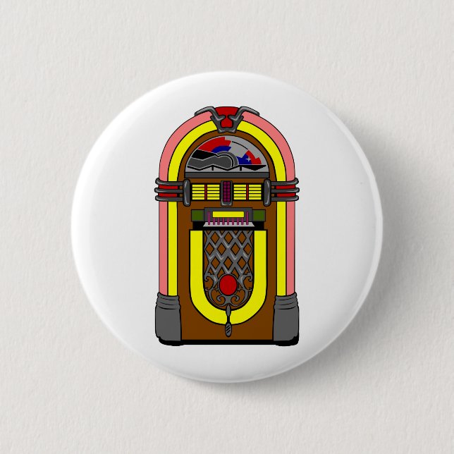 Fifties Jukebox 6 Cm Round Badge (Front)