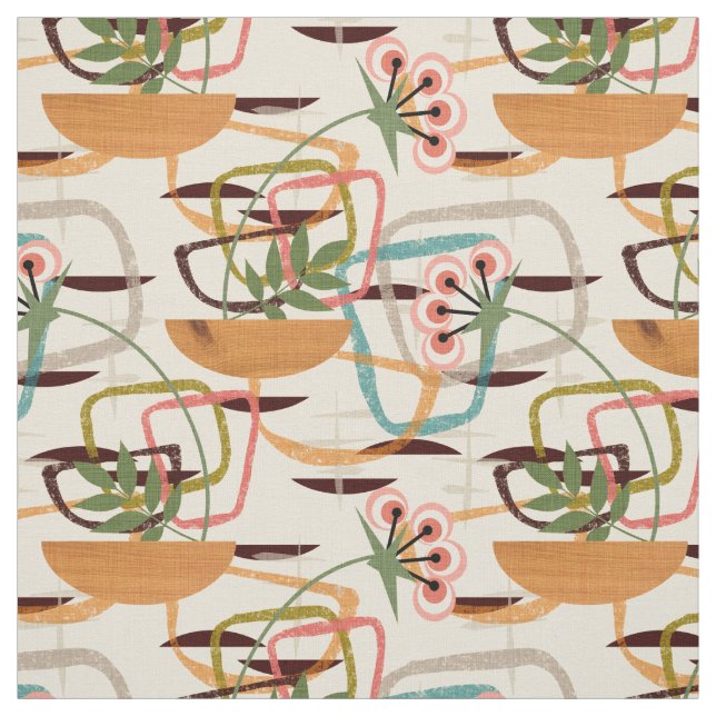 Fifties Style | Mid Century Modern Plants Fabric (Swatch)