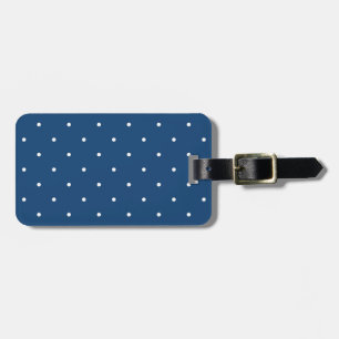 Fifties Style Monaco Blue Polka Dot Luggage Tag