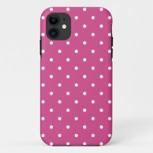 Fifties Style Pink Flambe Polka Dot iPhone 5/5S Ca iPhone 11 Case