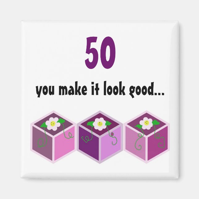 Fiftieth Birthday Magnet (Front)