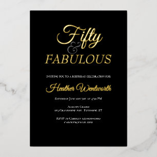 Fifty and Fabulous 50th Birthday Elegant