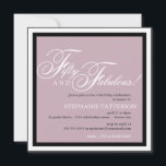 Fifty and Fabulous 50th Birthday Party Invitation<br><div class="desc">A beautifully elegant milestone birthday party invitation in a pretty shade of lilac for an especially fabulous woman.</div>