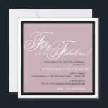 Fifty and Fabulous 50th Birthday Party Invitation<br><div class="desc">A beautifully elegant milestone birthday party invitation in a pretty shade of lilac for an especially fabulous woman.</div>