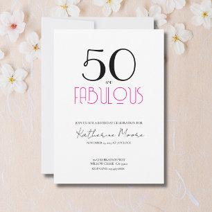 Fifty and Fabulous 50th Birthday Party Invitation