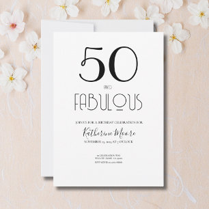 Fifty and Fabulous 50th Birthday Party Invitation