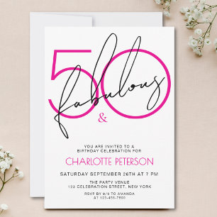 Fifty and Fabulous 50th Birthday Party Invitation