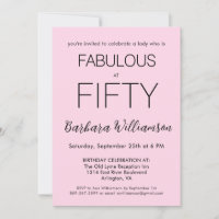 Fifty and Fabulous Blush Pink 50th Birthday Party
