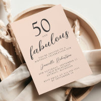 Fifty and Fabulous Blush Pink 50th Birthday Party