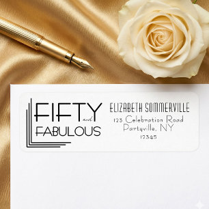 Fifty and Fabulous Deco Bold 50th Birthday Party 