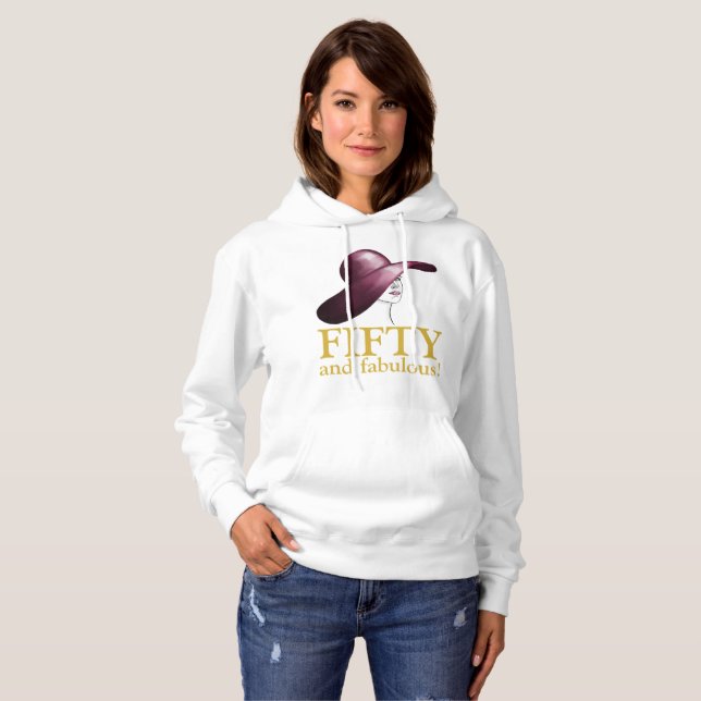 Fifty and Fabulous Elegant Woman Guest of Honour Hoodie (Front Full)