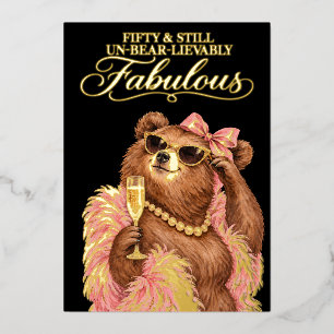 Fifty and Fabulous Glam Bear 50th Birthday Party
