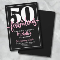 Fifty And Fabulous Modern 50th Birthday Party