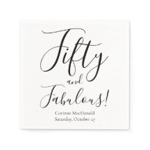 Fifty and Fabulous Name Date 50th Birthday Party