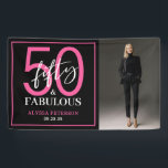 Fifty and Fabulous Photo 50th Birthday Party Banner<br><div class="desc">Modern Minimal Fifty and Fabulous black,  white and hot pink 3' x 5' photo 50th birthday party banner sign that you can personalize for your fiftieth birthday party celebration. The words "Fifty and Fabulous" are set using trending bold font typography.</div>