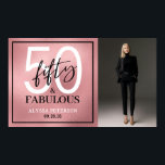 Fifty and Fabulous Photo 50th Birthday Party Poster<br><div class="desc">Modern Minimal Fifty and Fabulous rose gold foil,  black and white photo 50th birthday party poster sign that you can personalize for your fiftieth birthday party celebration. The words "Fifty and Fabulous" are set using trending bold font typography. Text colors can be changed using the edit menu.</div>