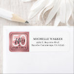 Fifty and Fabulous Script 50th Birthday<br><div class="desc">These 50 & Fabulous rose gold foil,  black and white 50th birthday party return address labels are perfect for addressing your loved one's 50th birthday party invitations!  The fonts are trendy yet classic.  They'll make addressing your invitations a breeze!</div>