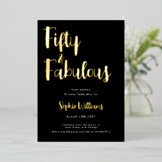 Fifty and Fabulous Script 50th Birthday Party