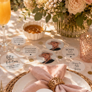 Fifty and Fabulous Script 50th Birthday Party Confetti