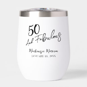Fifty and Fabulous Script Birthday Party