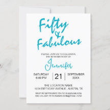 Fifty and Fabulous Turquoise 50th Birthday
