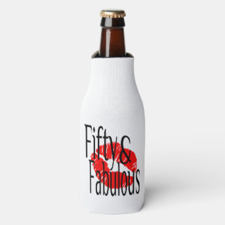 Fifty and Fabulous with Hot Red Lips Bottle Cooler