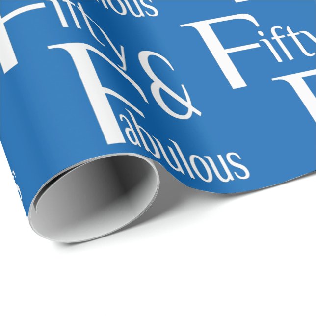 Fifty and Fabulous Wrapping Paper (Roll Corner)
