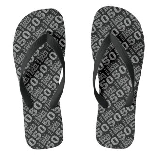 Fifty and Rockin It Fiftieth Birthday Jandals