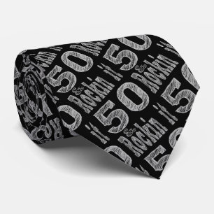 Fifty and Rockin It Fiftieth Birthday Tie