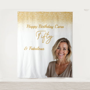 Fifty Birthday custom photo Tapestry