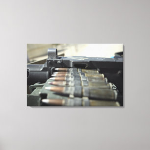 Fifty-calibre machine gun rounds canvas print