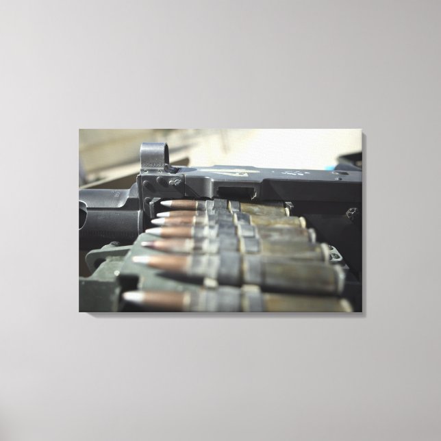Fifty-calibre machine gun rounds canvas print (Front)