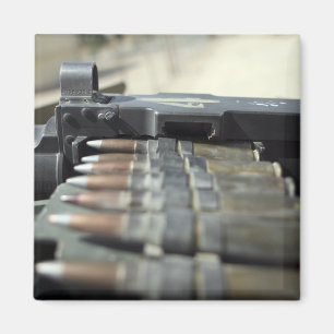 Fifty-calibre machine gun rounds magnet