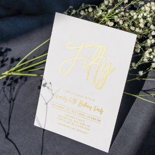 Fifty Chic Foil Script 50th Birthday Party