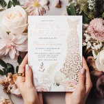 Fifty & Fabulous 50th Birthday Party Rose Gold<br><div class="desc">Fifty & Fabulous 50th Birthday Party Rose Gold Foil Invitation

Rose Gold Foil Dress and Blush & Whitre Floral

See other invitations in our Niche and Nest Store</div>