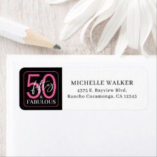 Fifty & Fabulous Black Script 50th Birthday