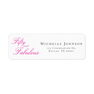 Fifty & Fabulous Pink 50th Birthday Party Invitati