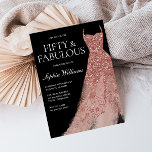 Fifty & Fabulous! Rose Gold Dress 50th Birthday Invitation<br><div class="desc">Fifty & Fabulous! Rose Gold Dress 50th Birthday Invitation

Variations to the invitation and matching items in our store</div>