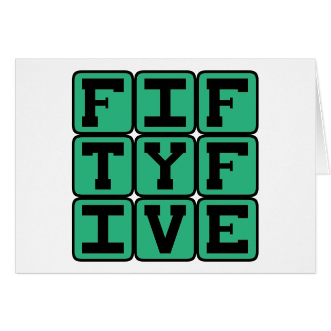 Fifty Five, Number 55 (Front Horizontal)