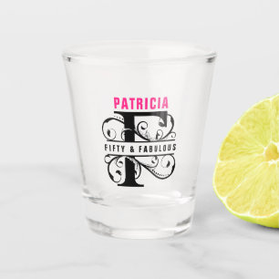 Fifty/Forty Birthday Shot Glass
