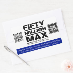 Fifty Million Max™ 4 Rectangular Stickers (1)