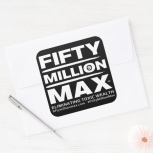 Fifty Million Max™ Text Logo 3" Stickers (6)