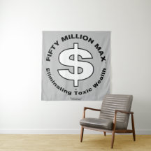 Fifty Million Max™ White Dollar Logo Wall Hanging
